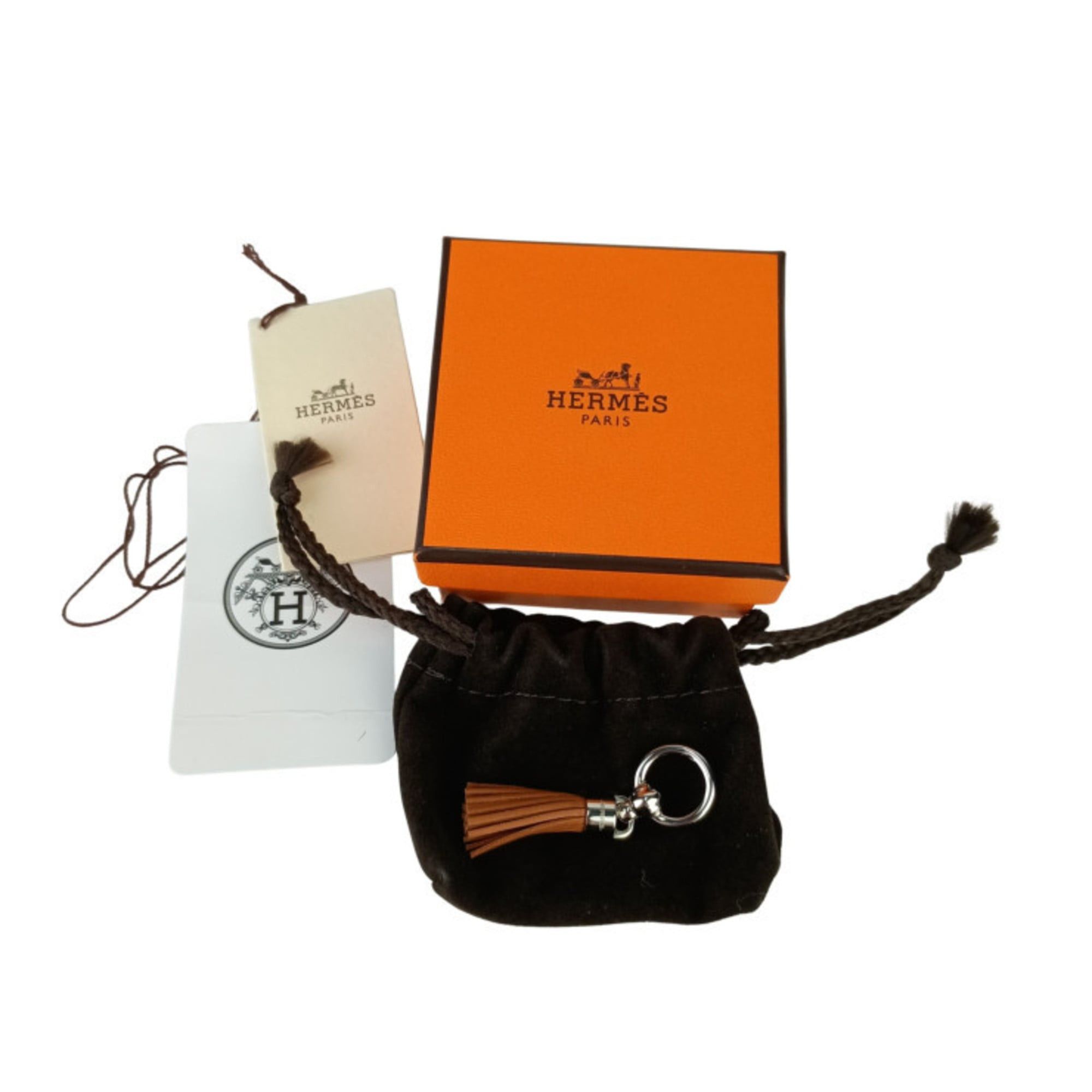 Hermes HERMES Scarf Ring "Cel Le Pompon" Marron Arzan Anieumilo Women's Twilly Size ONE SIZE - 7 Thumbnail
