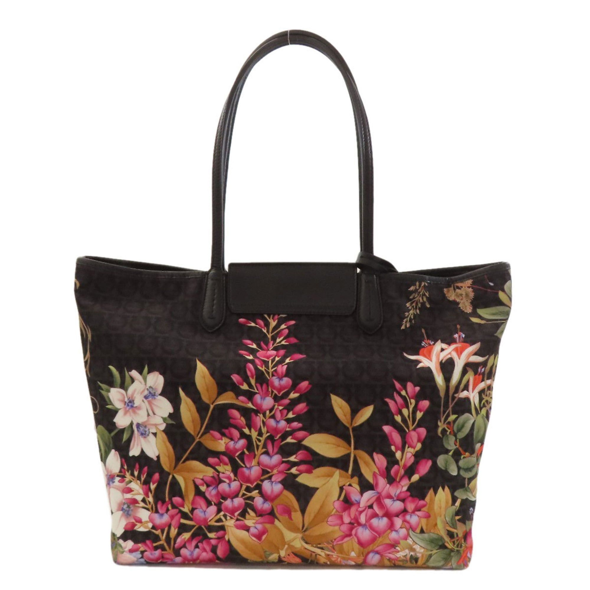Salvatore Ferragamo Salvatore Ferragamo Flower Gancini Motif Tote Bag, Nylon, Women's, Size ONE SIZE - 2 Thumbnail