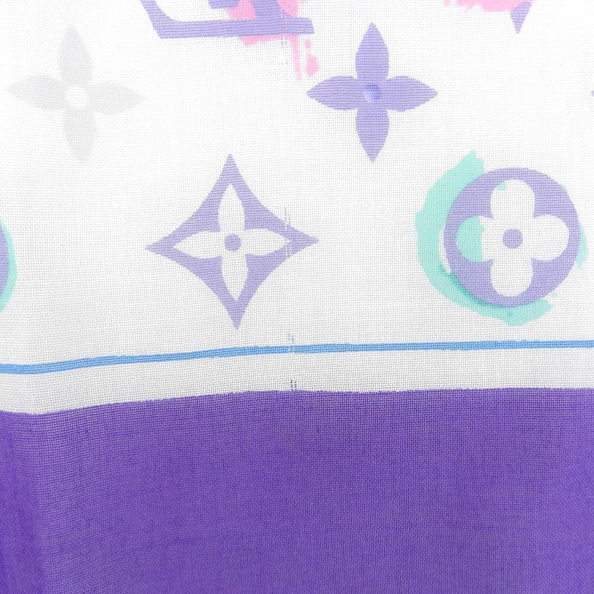 Louis Vuitton Louis Vuitton Monogram Large Scarf/Muffler 402336 Cotton Multicolor Size ONE SIZE - 6 Thumbnail