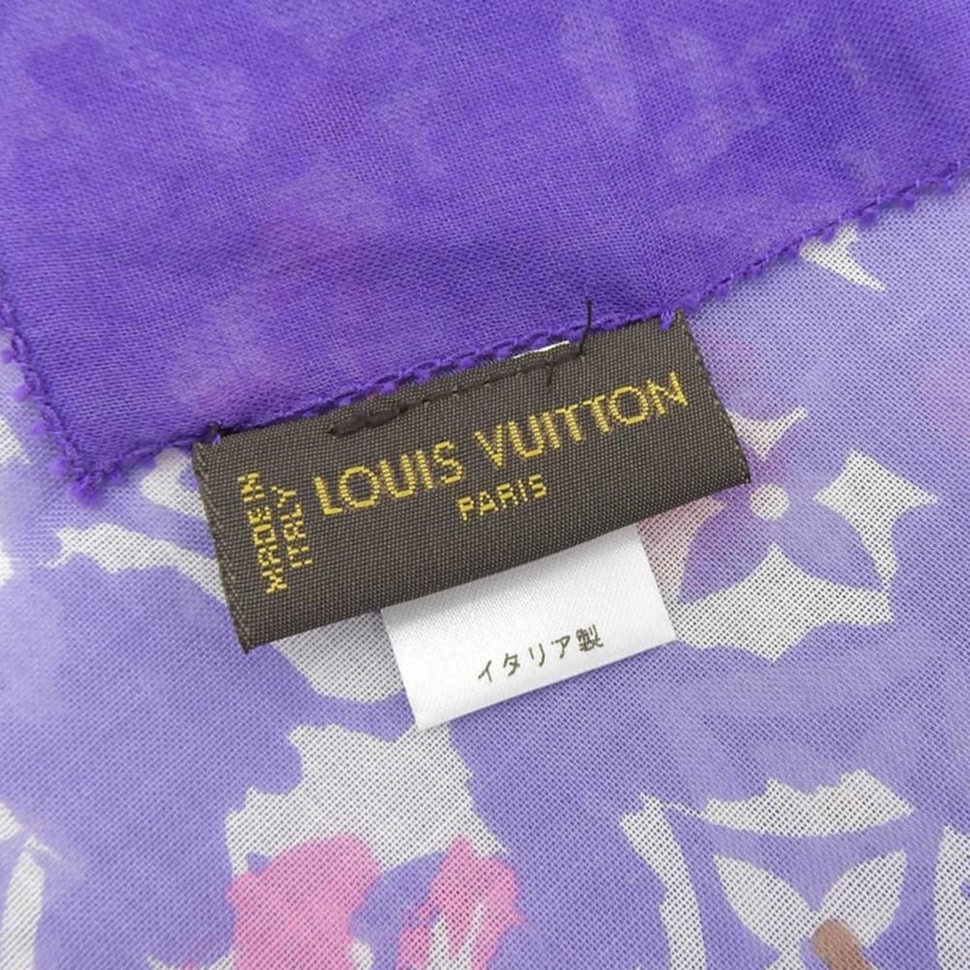 Louis Vuitton Louis Vuitton Monogram Large Scarf/Muffler 402336 Cotton Multicolor Size ONE SIZE - 9 Thumbnail