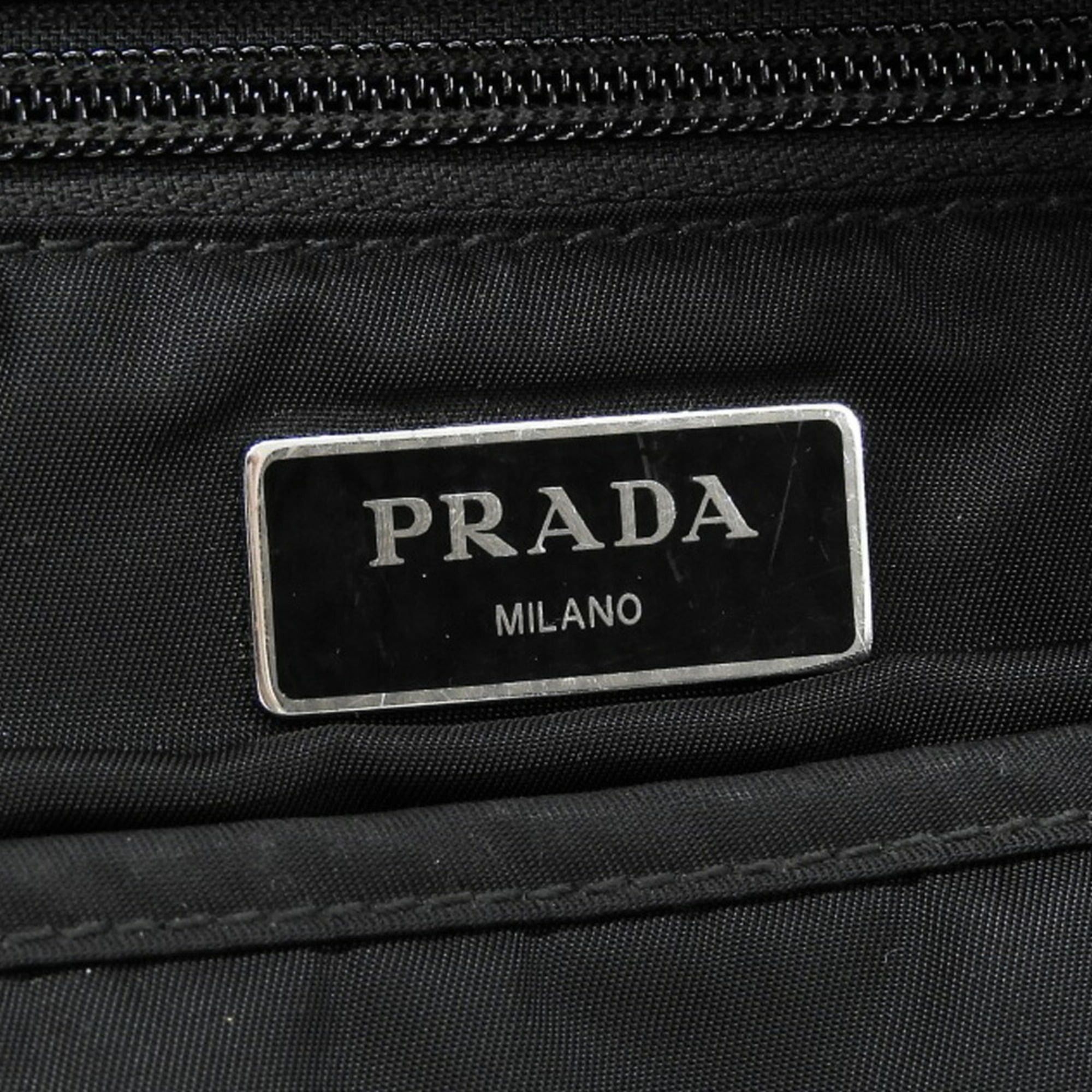 Prada Prada 2VZ034 Backpack in Black Nylon with Triangular Plate Size ONE SIZE - 7 Thumbnail