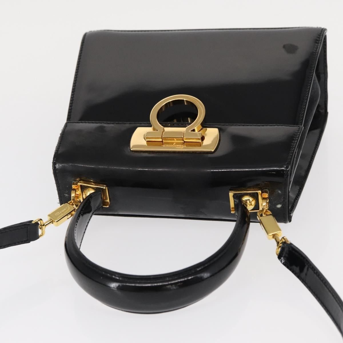 Salvatore Ferragamo Salvatore Ferragamo Gancini handbag Patent leather Size ONE SIZE - 12 Thumbnail