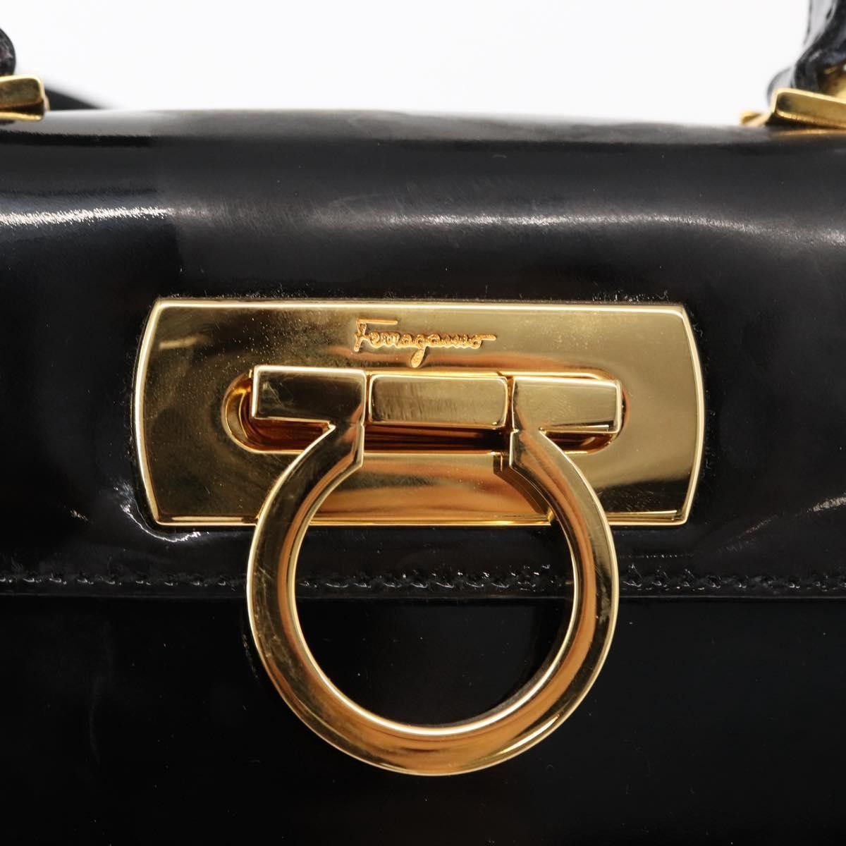 Salvatore Ferragamo Salvatore Ferragamo Gancini handbag Patent leather Size ONE SIZE - 14 Thumbnail