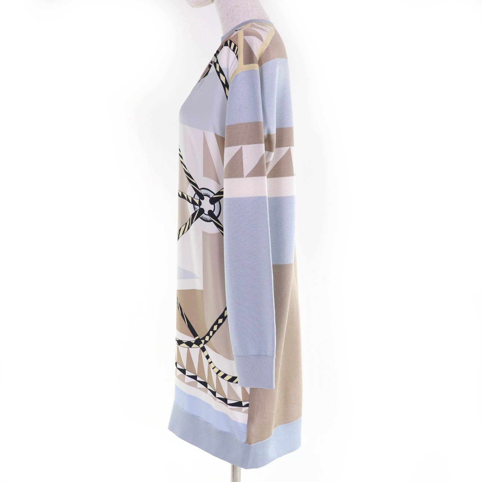 Hermes Hermes Hermès Artistic twill laine silk Dress36 Others Dresses DUTY FREE for USA Size ONE SIZE - 2 Thumbnail