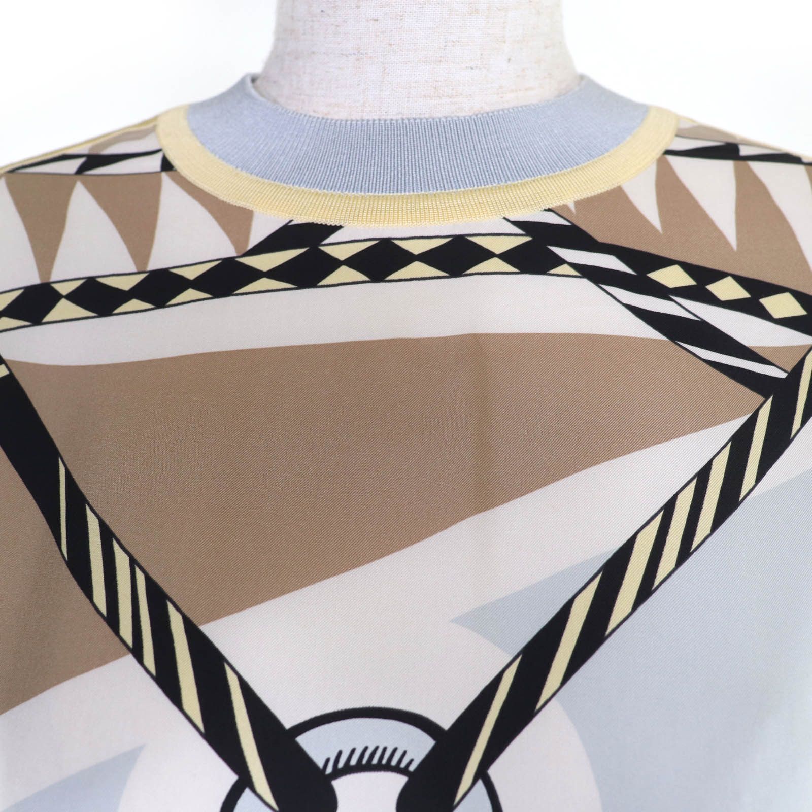 Hermes Hermes Hermès Artistic twill laine silk Dress36 Others Dresses DUTY FREE for USA Size ONE SIZE - 4 Thumbnail