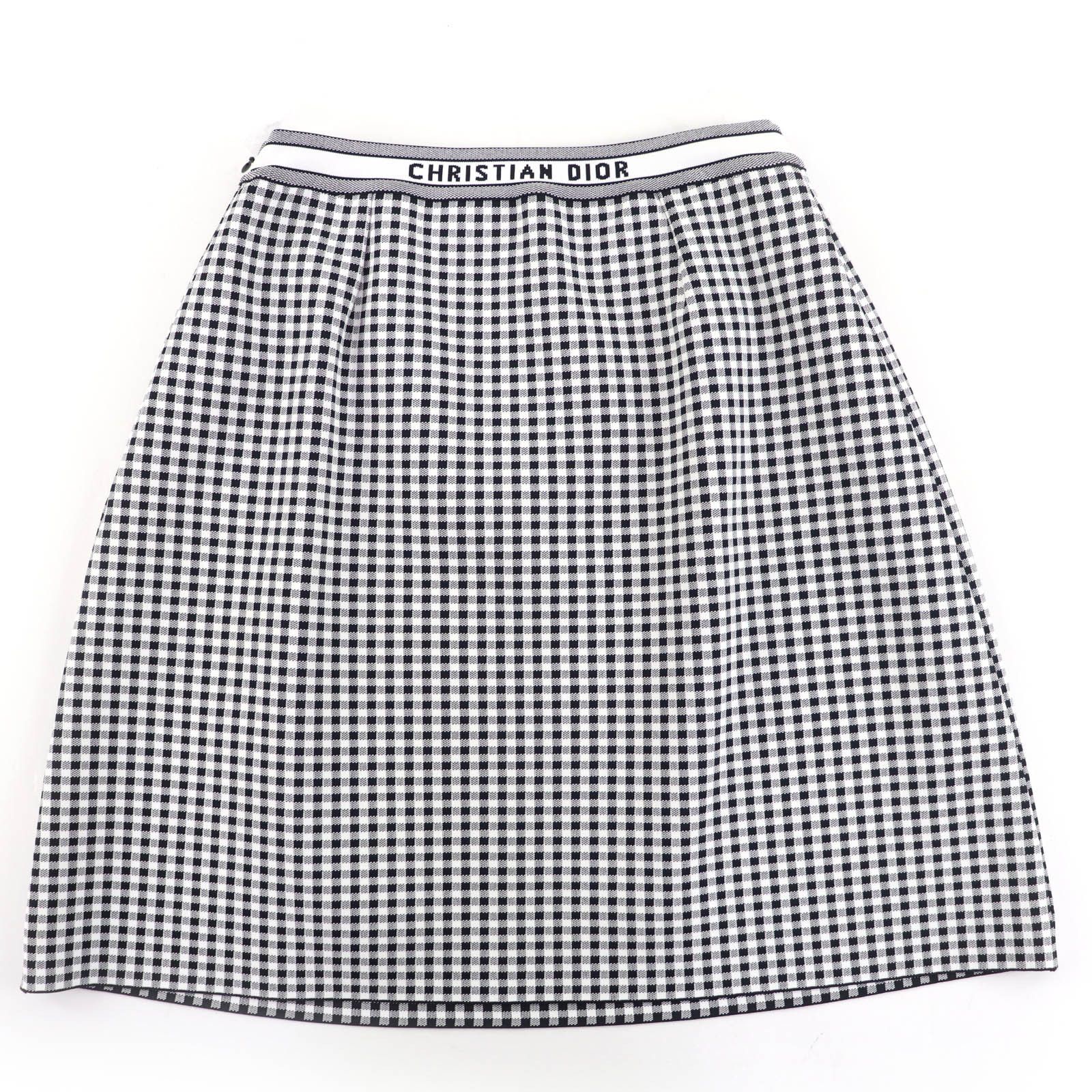 Dior Dior Christian Dior Checkn Dior Gingham Check Skirt Cotton Skirts 344J10AM532 DUTY FREE for USA Size ONE SIZE - 2 Thumbnail