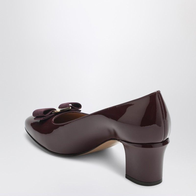Salvatore Ferragamo Ferragamo Plum Vara Bow Pumps Size US 6.5 / IT 36.5 - 2 Thumbnail