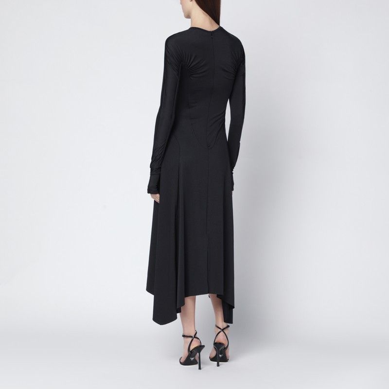 Victoria Beckham Victoria Beckham Black Asymmetric Midi Dress Size M / US 6-8 / IT 42-44 - 2 Thumbnail