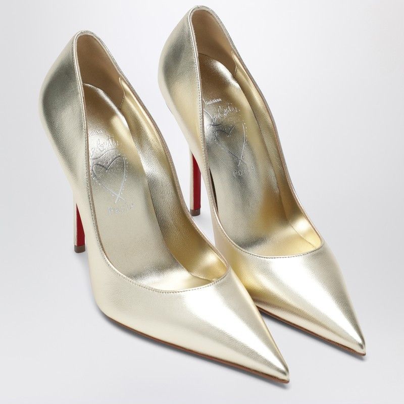 Christian Louboutin Christian Louboutin Miss Z Pumps In Silver Laminated Nappa Leather Size US 6.5 / IT 36.5 - 2 Thumbnail