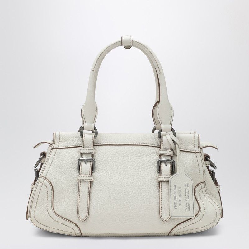 Prada Prada Large Shopping Bag In Talc-Colored Leather Size ONE SIZE - 2 Thumbnail