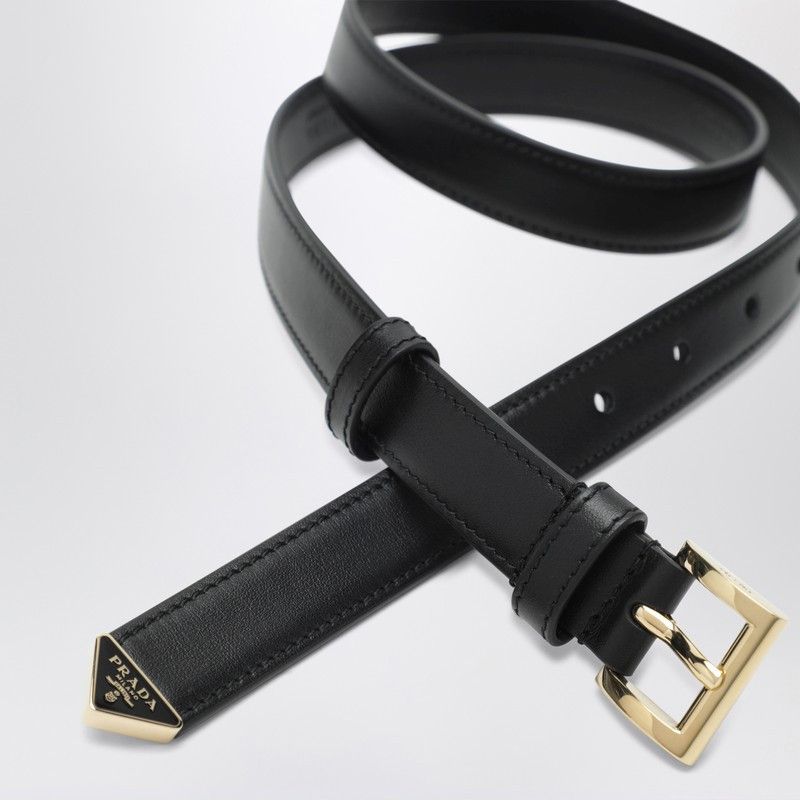 Prada Prada Black Belt With Applique Size ONE SIZE - 2 Thumbnail