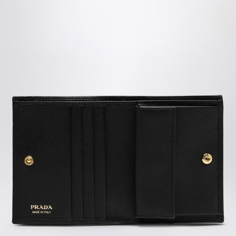 Prada Prada Black Saffiano Leather Small Wallet Size ONE SIZE - 2 Thumbnail