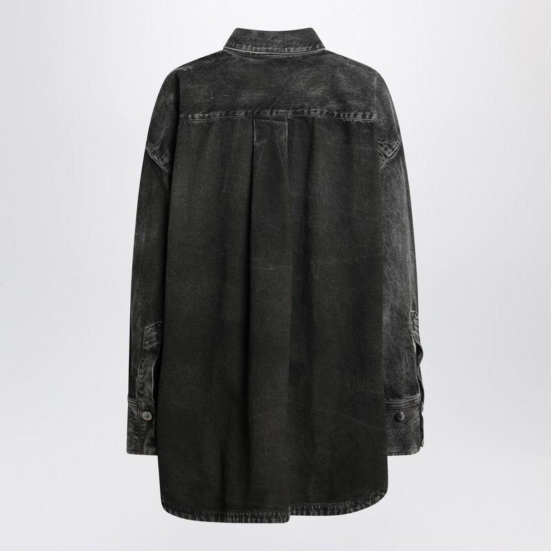 The Attico The Attico Black Washed Denim Shirt Size M / US 6-8 / IT 42-44 - 2 Thumbnail