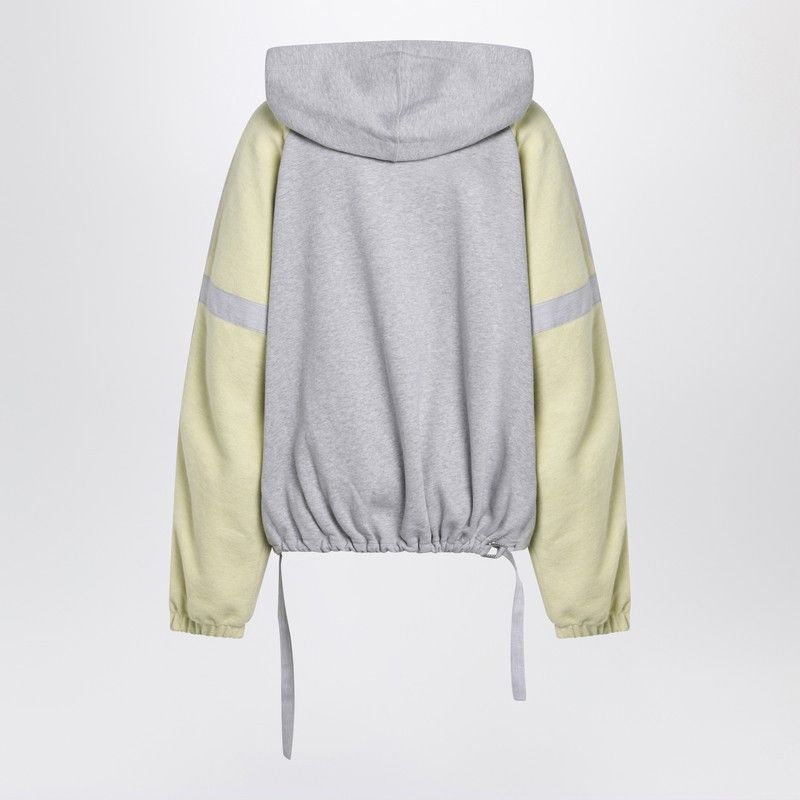 The Attico The Attico Grey/Light Yellow Bomber Sweatshirt Size S / US 4 / IT 40 - 2 Thumbnail
