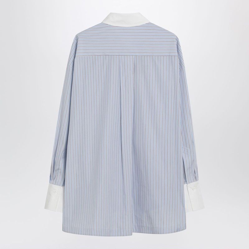 The Attico The Attico Light Blue/White Striped Shirt Diana Size M / US 6-8 / IT 42-44 - 2 Thumbnail