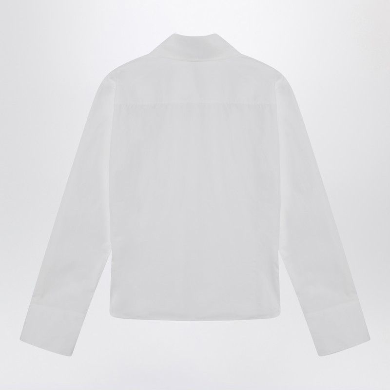 The Attico The Attico White Asymmetric Cotton Shirt Size M / US 6-8 / IT 42-44 - 2 Thumbnail