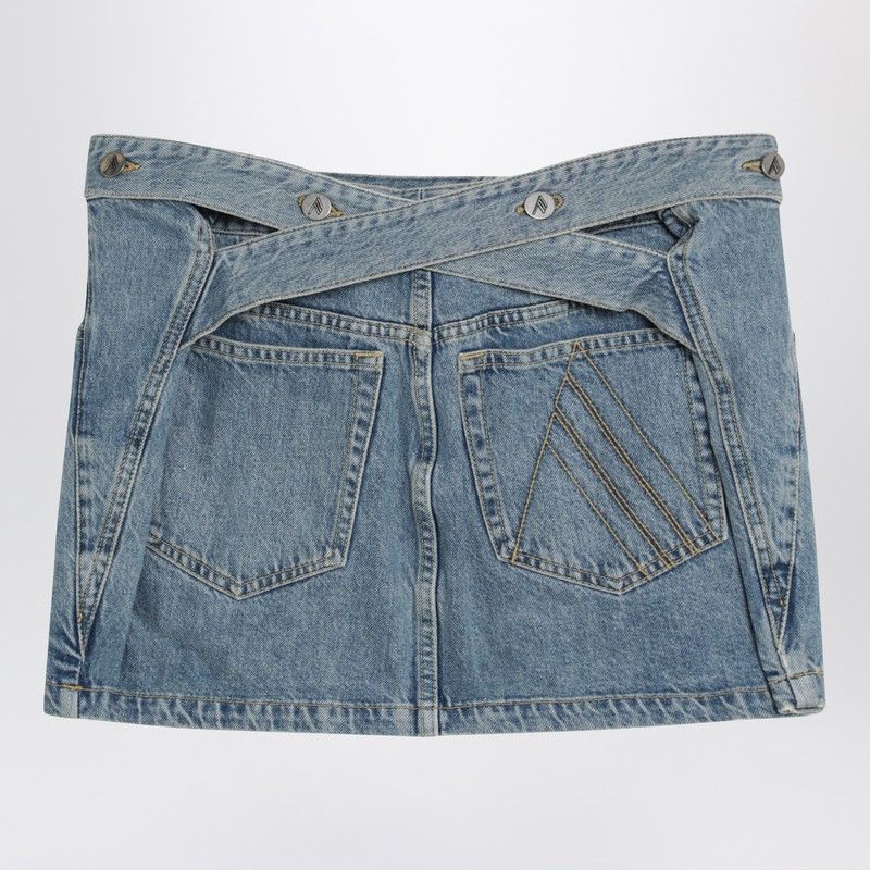 The Attico The Attico Light Blue Denim Mini Skirt Size 27" / US 4 / IT 40 - 2 Thumbnail