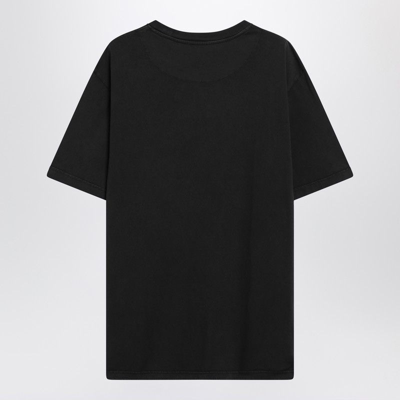 The Attico The Attico Black Washed T-Shirt With Shaped Hem Size S / US 4 / IT 40 - 2 Thumbnail