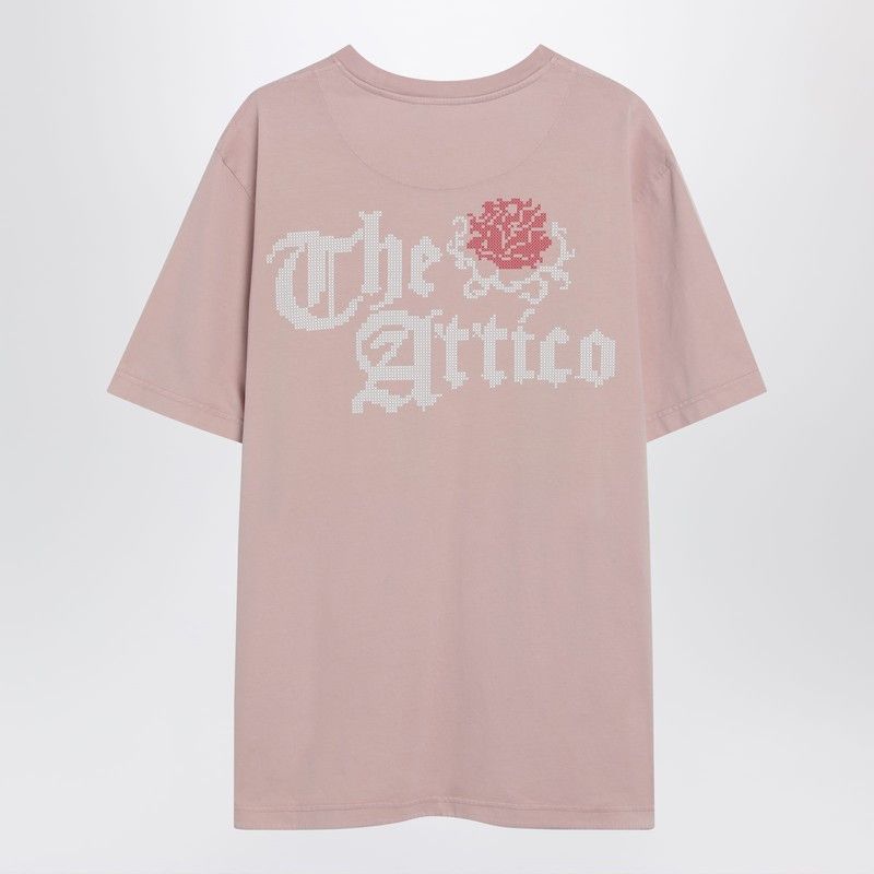 The Attico The Attico Pink T-Shirt With Back Print Size M / US 6-8 / IT 42-44 - 2 Thumbnail