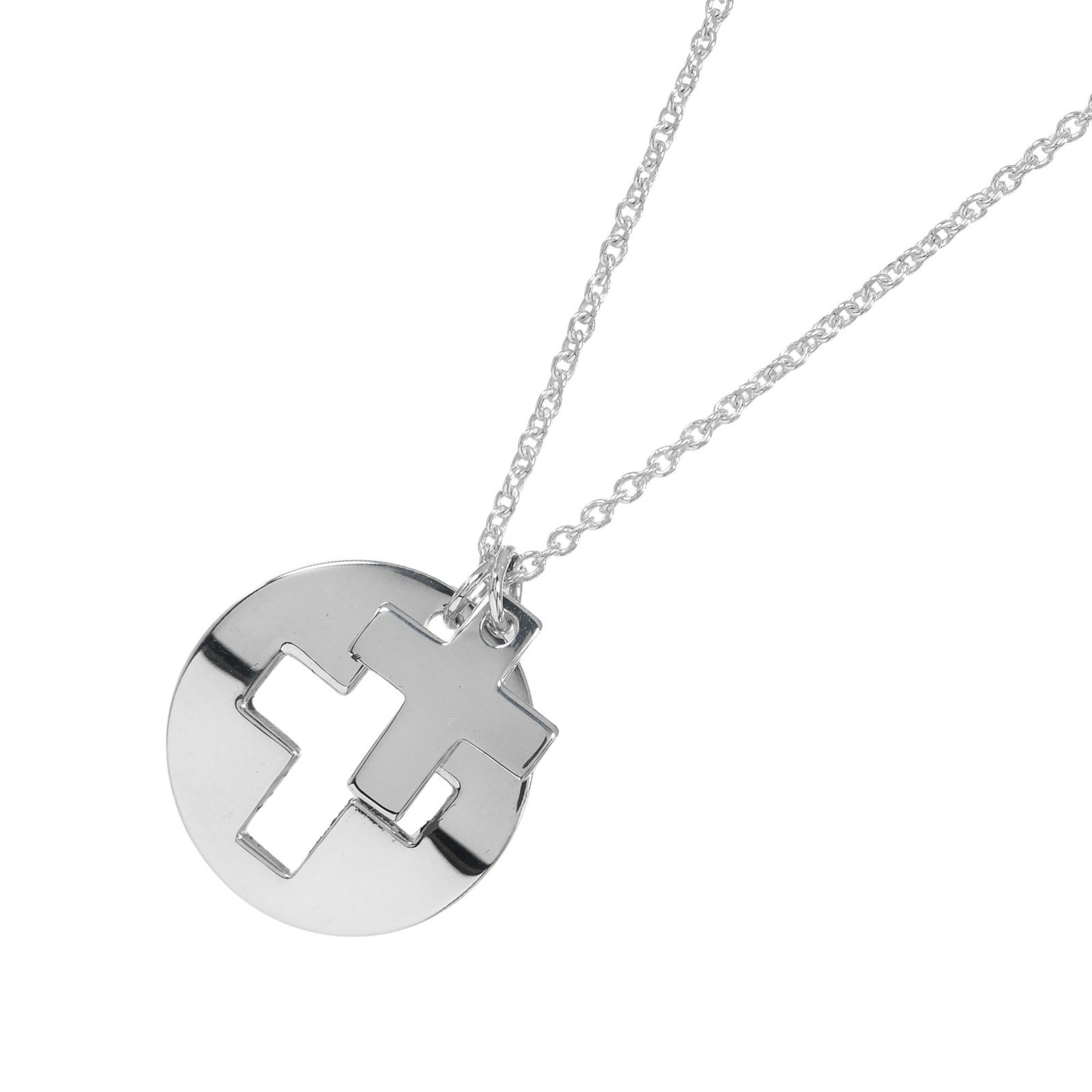 Tiffany & Co. Tiffany & Co. Stencil Cross Necklace, 925 Sterling Silver, Approx. 3.18g, Women's Size ONE SIZE - 3 Thumbnail