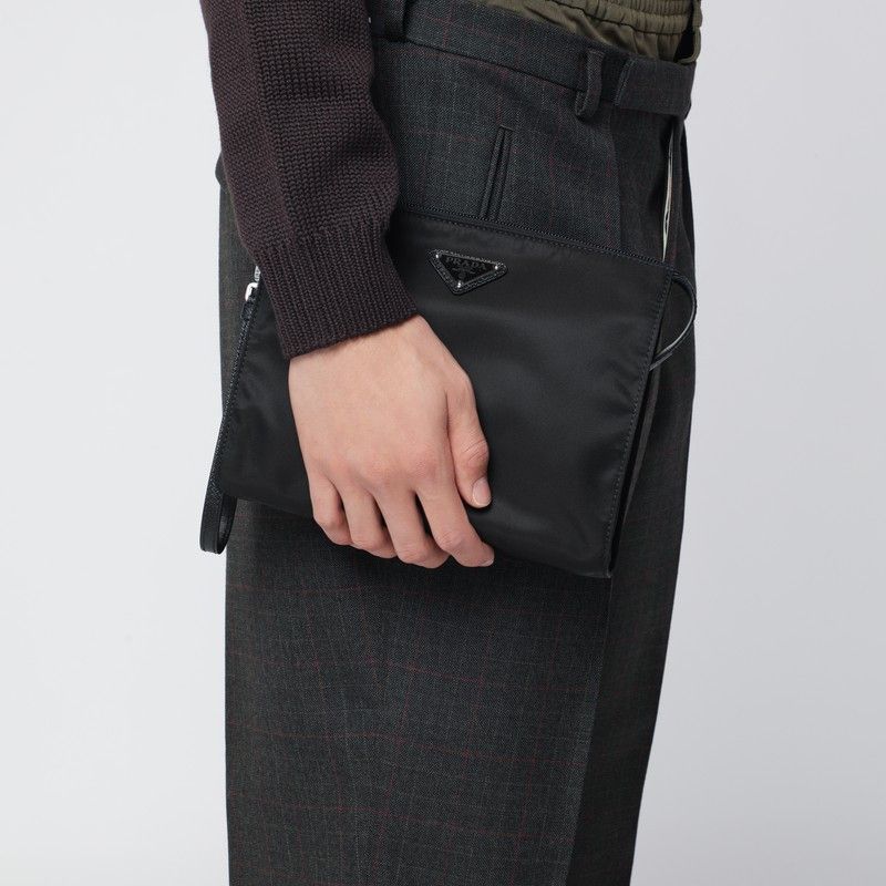 Prada Prada Black Pouch In Re-Nylon And Saffiano Size ONE SIZE - 2 Thumbnail