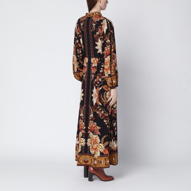 Farm Rio Farm Rio Black Â€Œmajestic Gardenâ€ Long Dress Size ONE SIZE - 2 Thumbnail