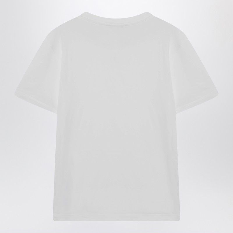 Prada Prada White Cotton Jersey T-Shirt Size L / US 10 / IT 46 - 2 Thumbnail
