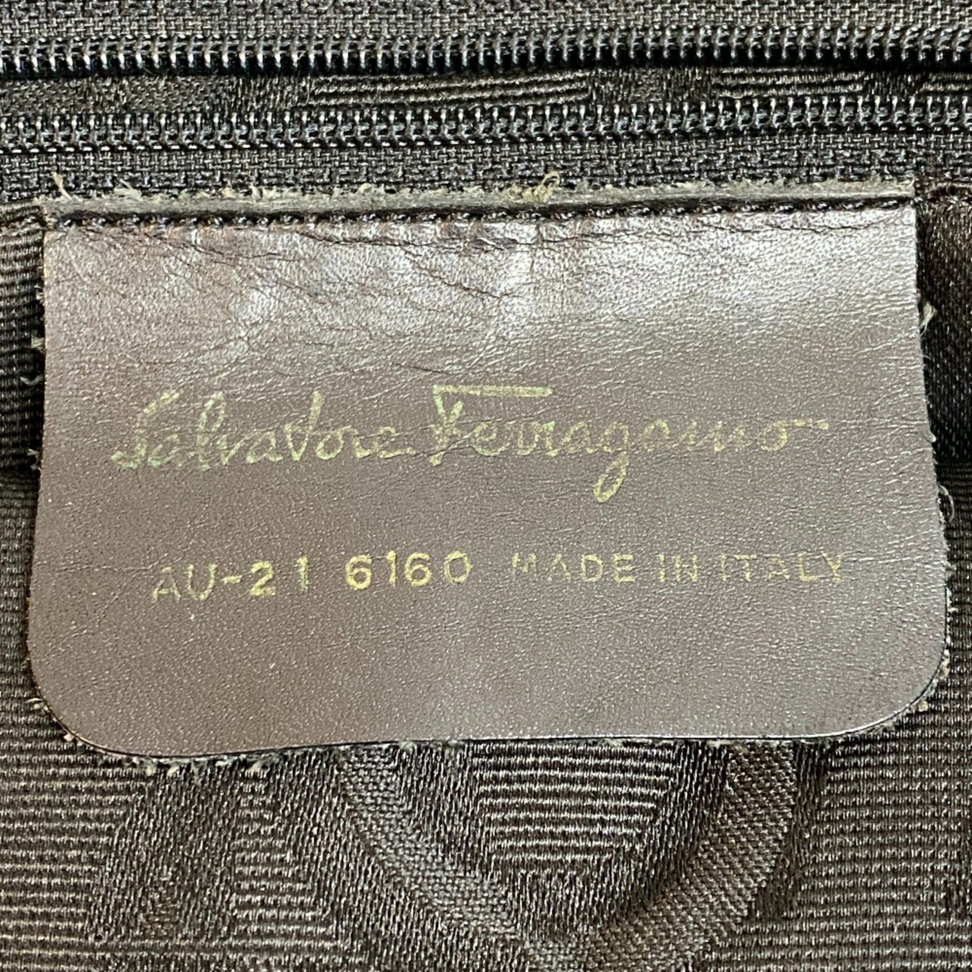 Salvatore Ferragamo Salvatore Ferragamo Chain Vara Ribbon Tote Bag, Navy, Women's Size ONE SIZE - 11 Thumbnail