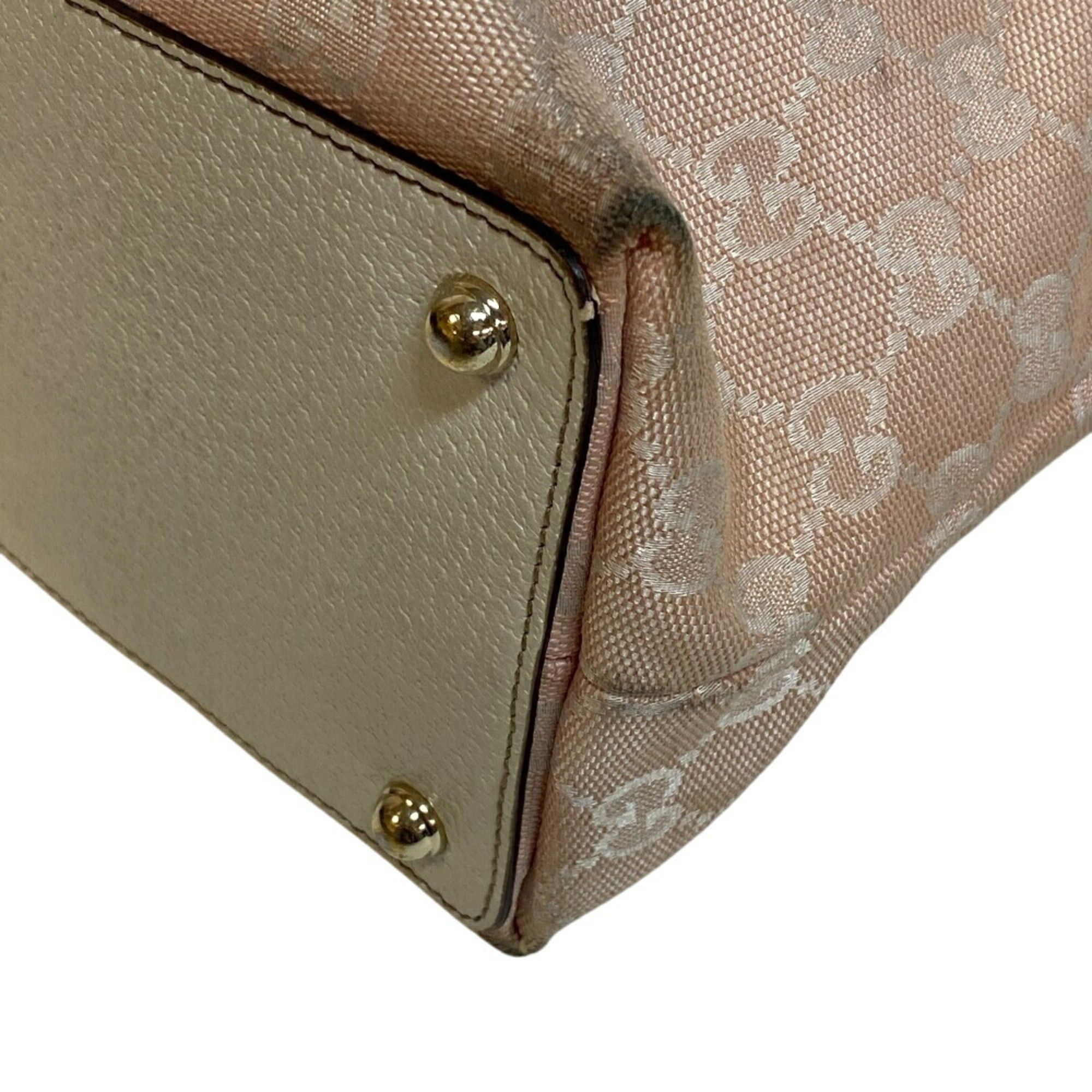 Gucci GUCCI 139552 GG Canvas Shoulder Tote Bag, Pink, Women's Size ONE SIZE - 4 Thumbnail