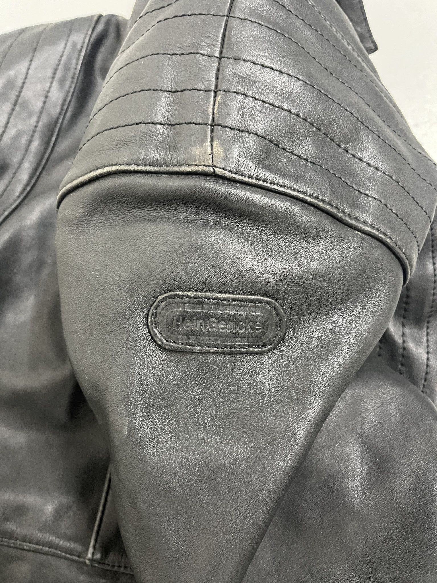 Hein Gericke Vintage 90s Hein Gericke Heavy Leather Biker Jacket Size XS Size US XS / EU 42 / 0 - 7 Thumbnail