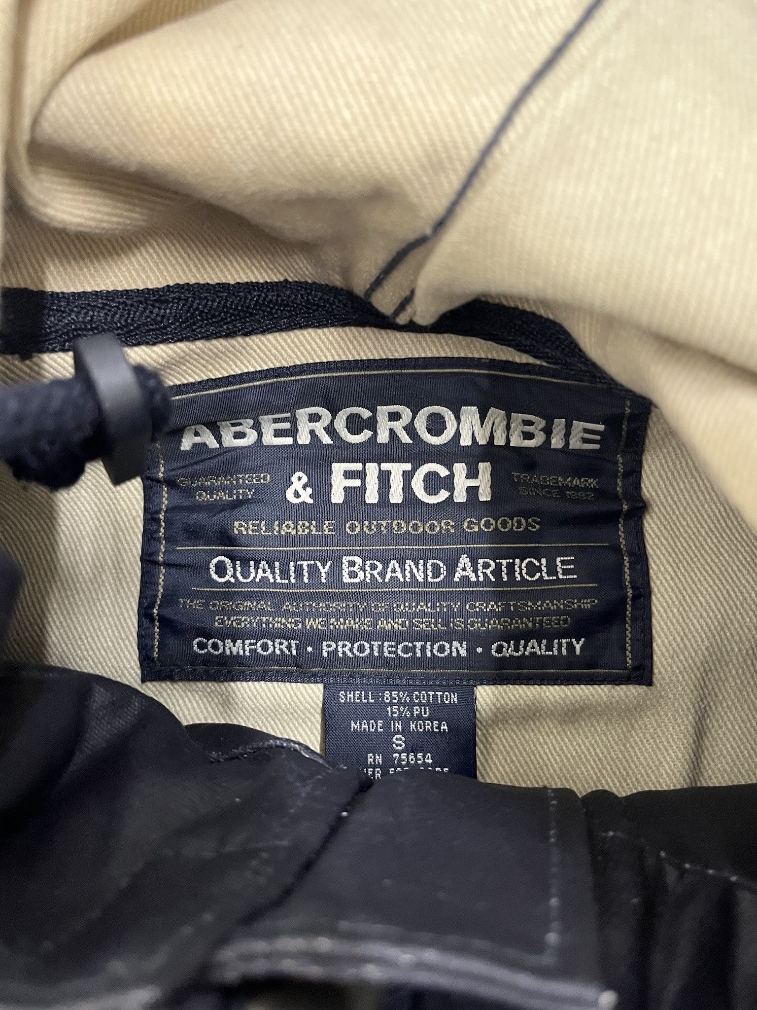 Abercrombie & Fitch × Vintage Vintage Y2K Abercrombie and Fitch AFCO Faux Leather Hooded Jacket Size S Size US S / EU 44-46 / 1 - 4 Thumbnail