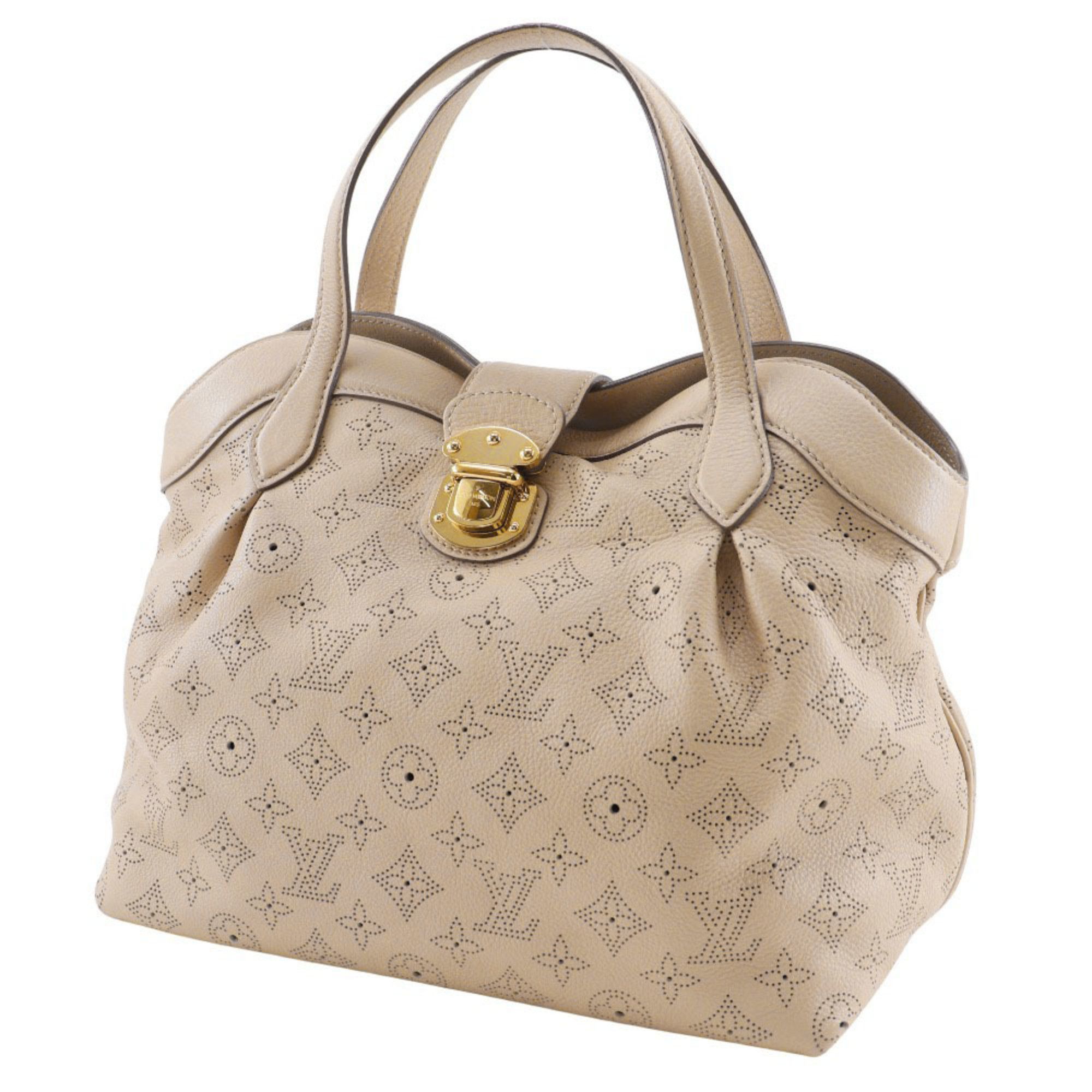 Louis Vuitton Louis Vuitton Shiels PM Handbag M93818 Monogram Mahina Opal 2011 Beige AR1101 A4 Size with Snap Lock Women's Size ONE SIZE - 2 Thumbnail