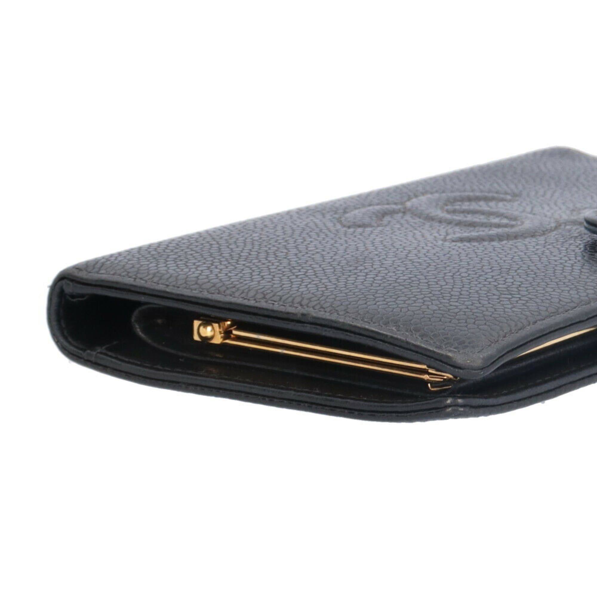 Chanel Chanel Coco Mark Long Wallet Caviar Skin Women's CHANEL Size ONE SIZE - 9 Thumbnail