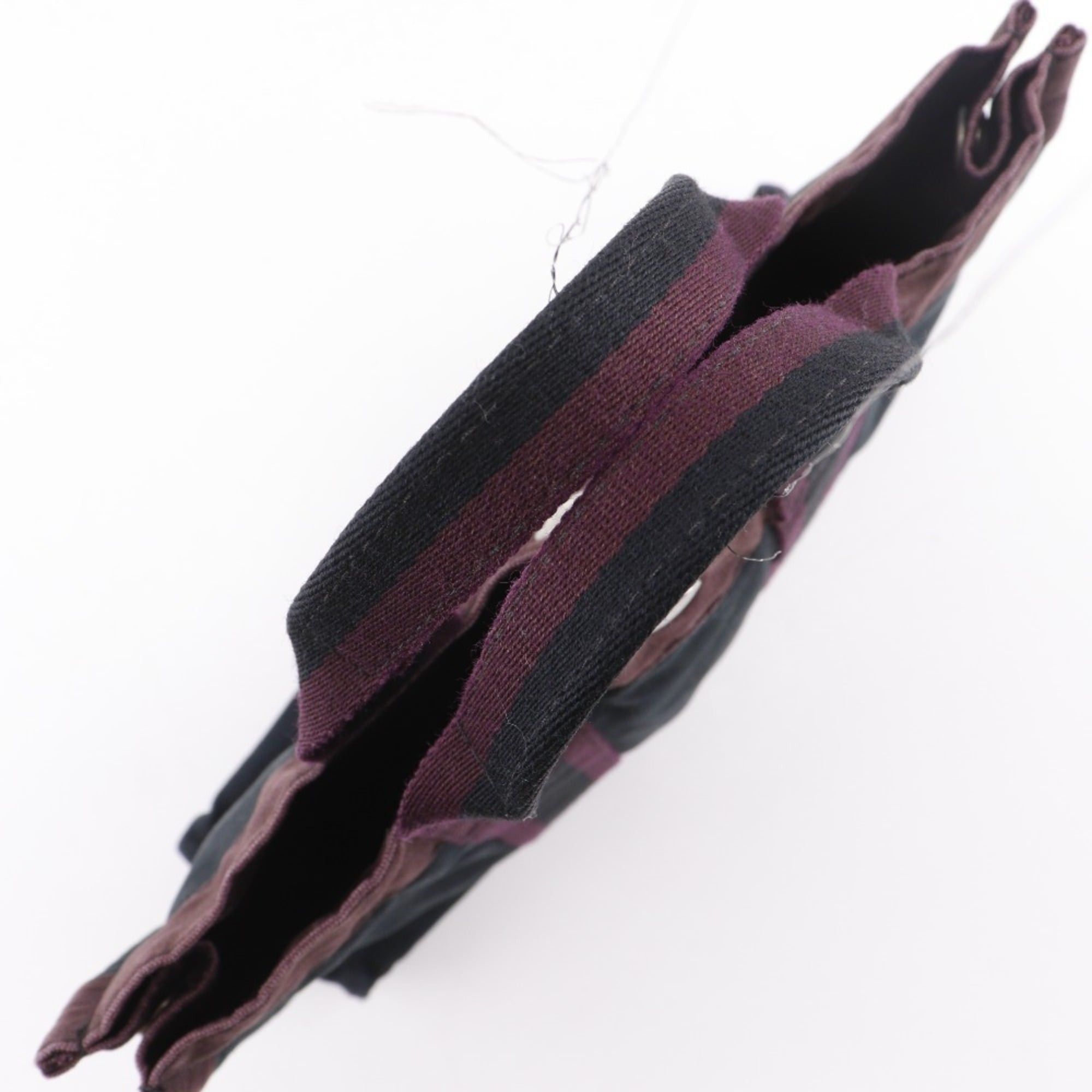 Hermes Hermes Hermès Fourre Tout PM handbag, cotton, black/red, A5 size, snap closure, unisex Size ONE SIZE - 5 Thumbnail