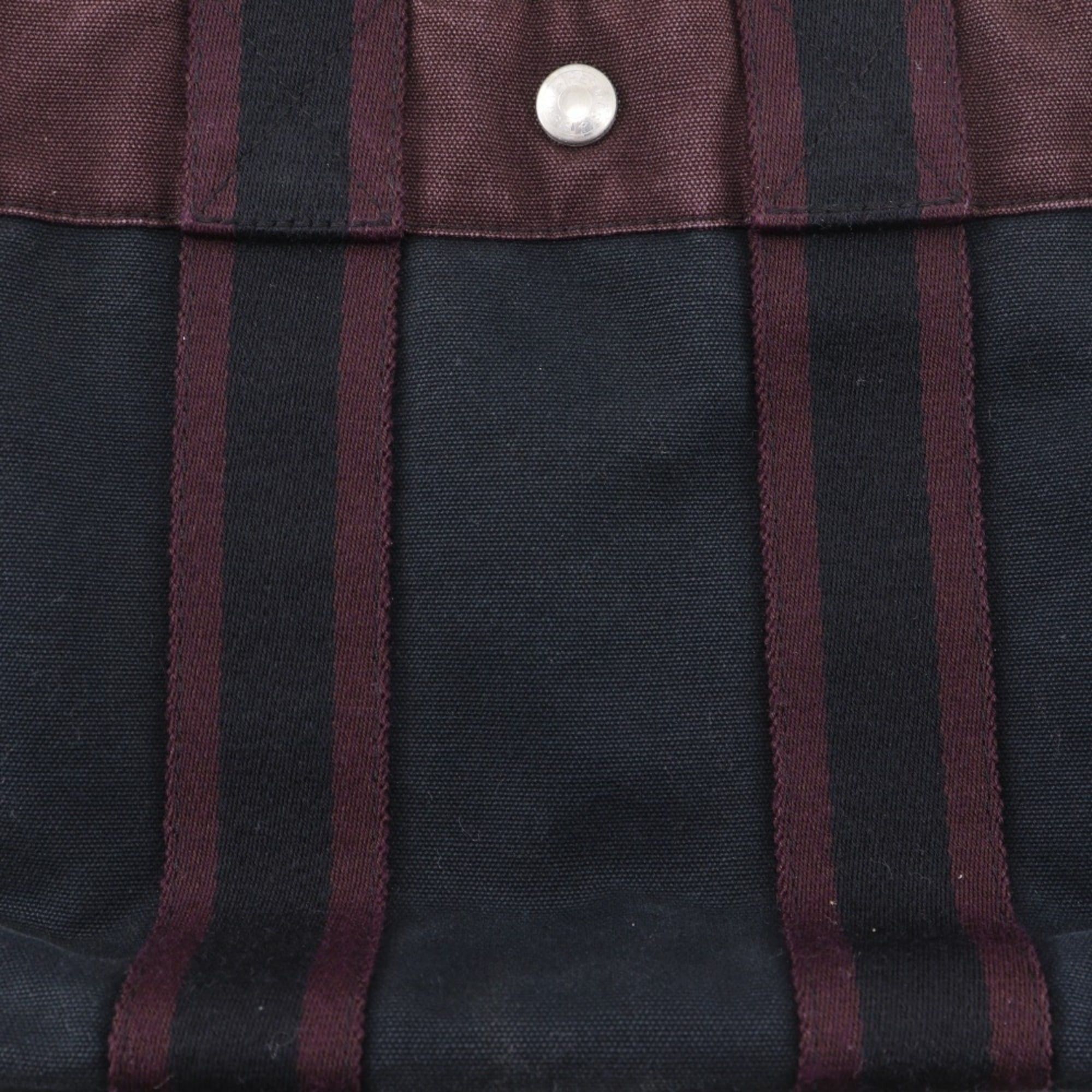 Hermes Hermes Hermès Fourre Tout PM handbag, cotton, black/red, A5 size, snap closure, unisex Size ONE SIZE - 10 Thumbnail
