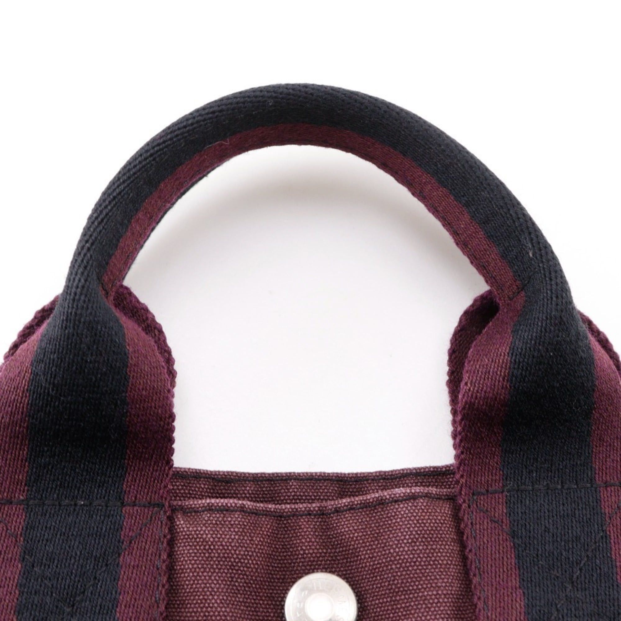 Hermes Hermes Hermès Fourre Tout PM handbag, cotton, black/red, A5 size, snap closure, unisex Size ONE SIZE - 11 Thumbnail