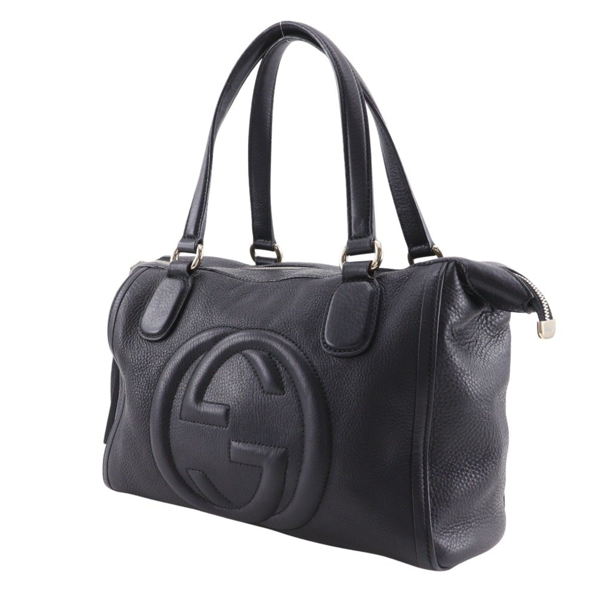 Gucci Gucci Soho Handbag, Interlocking Leather, Made in Italy, Gold, A4 Size, Zipper, Women's, 282307 Size ONE SIZE - 2 Thumbnail