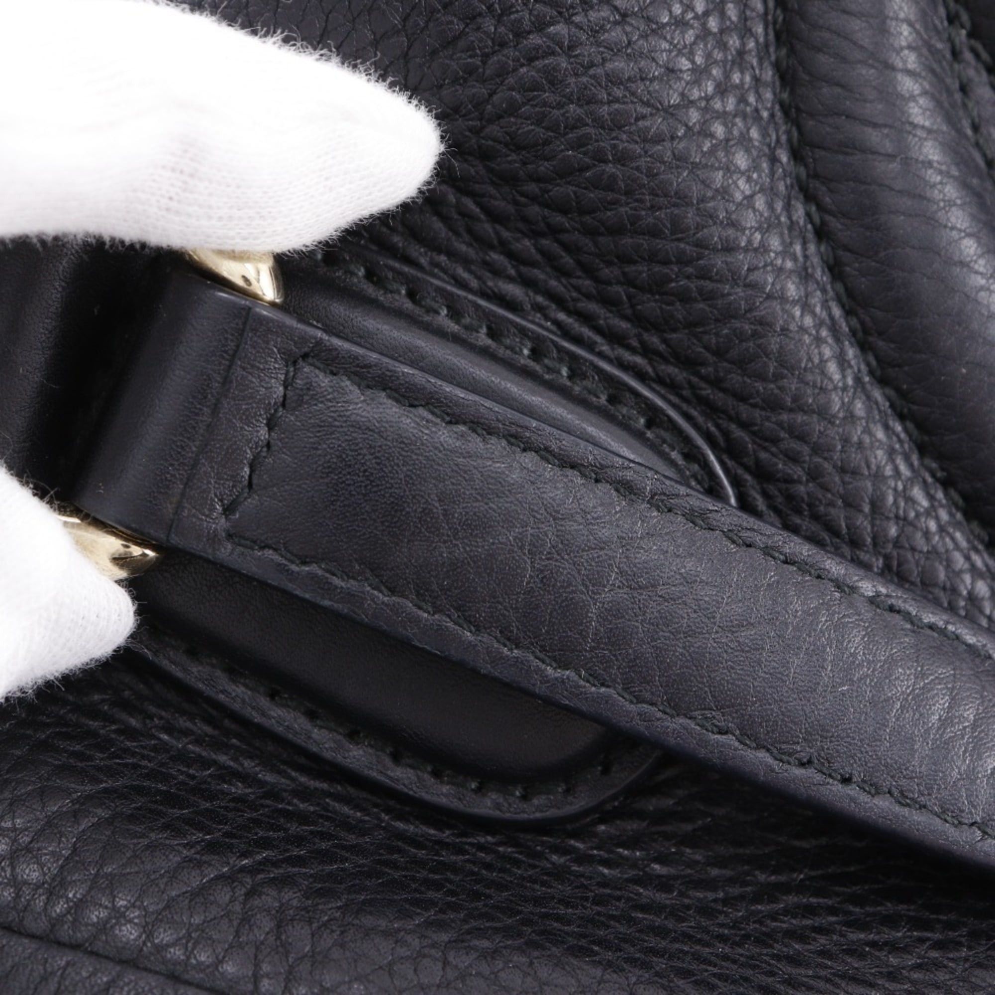Gucci Gucci Soho Handbag, Interlocking Leather, Made in Italy, Gold, A4 Size, Zipper, Women's, 282307 Size ONE SIZE - 13 Thumbnail