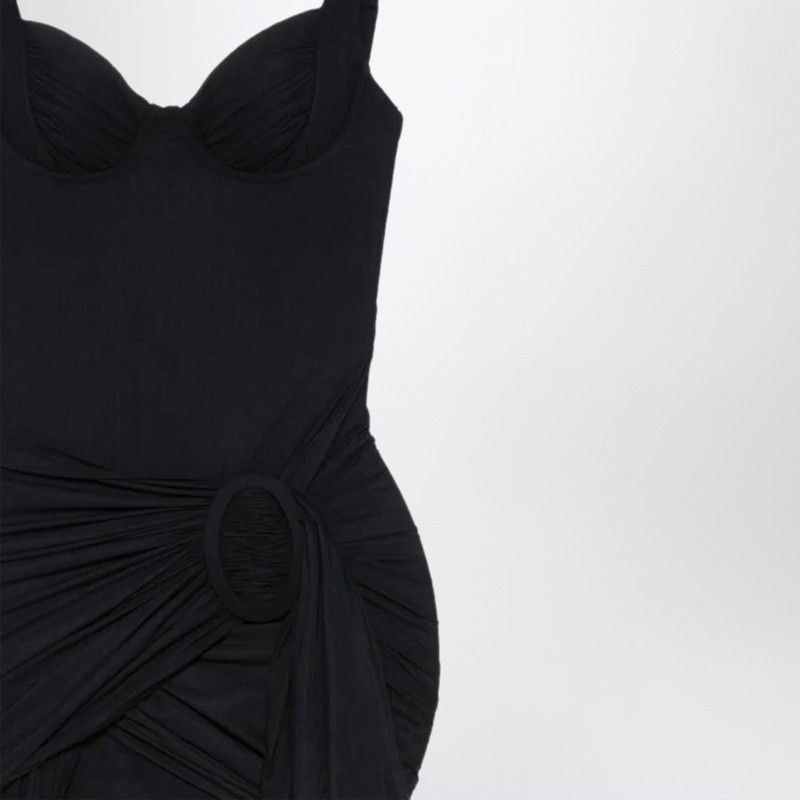 Balenciaga Balenciaga Black Draped Mini Dress In Jersey Size XS / US 0-2 / IT 36-38 - 2 Thumbnail