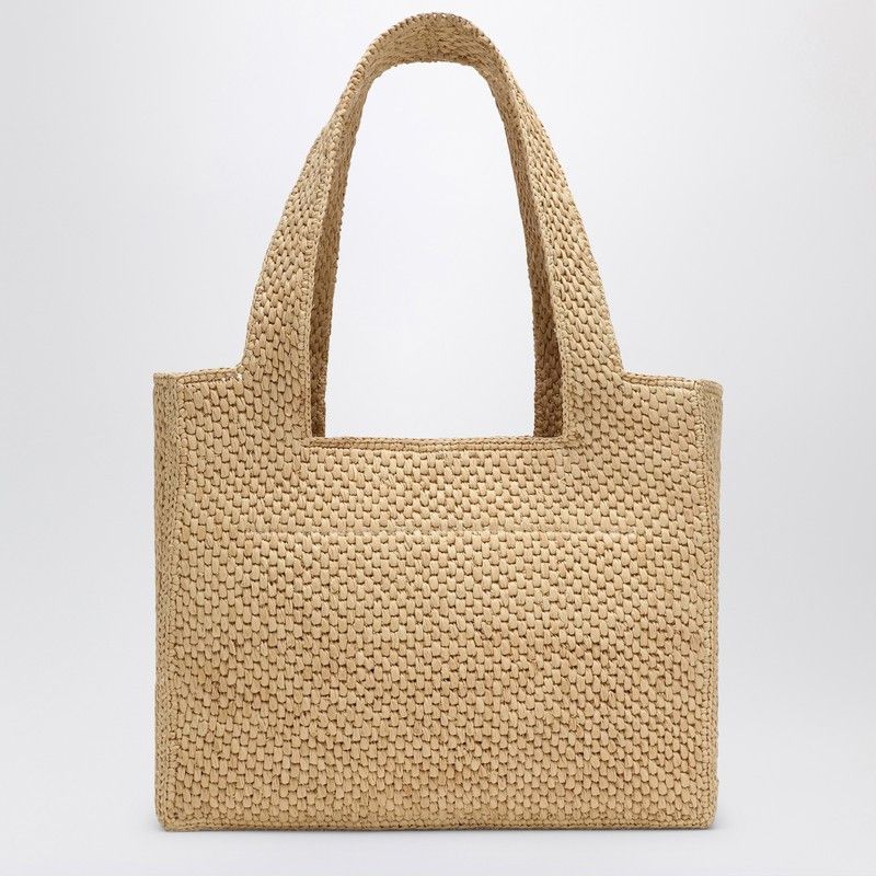 Loewe Loewe Medium Loewe Font Tote Bag In Raffia Size ONE SIZE - 2 Thumbnail