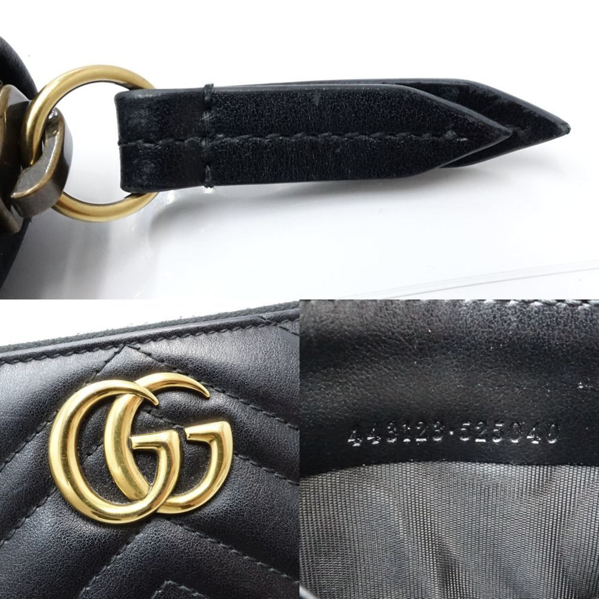 Gucci GUCCI Marmont Round Zip Wallet in Black Leather (443123) for Women (188652) Size ONE SIZE - 9 Thumbnail