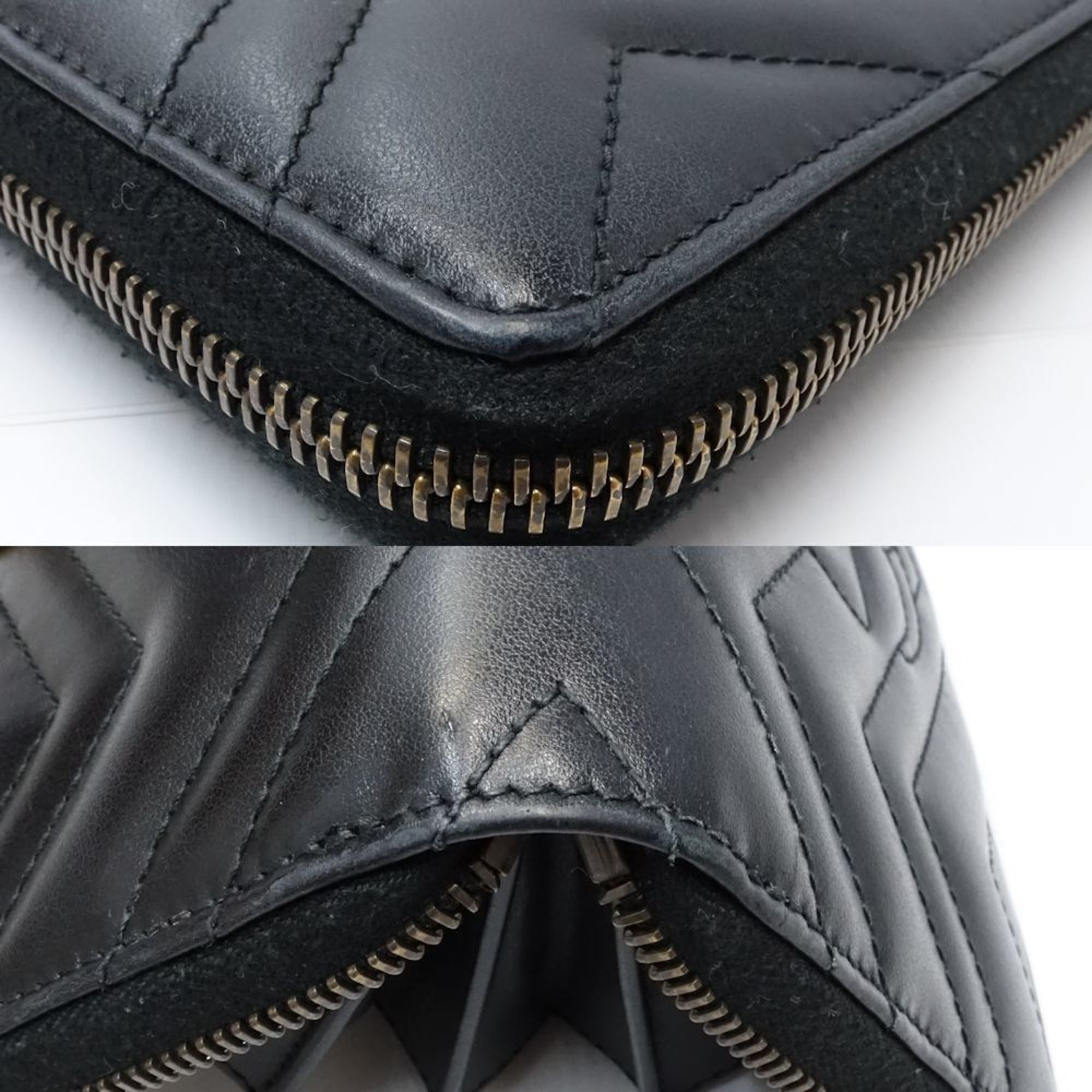 Gucci GUCCI Marmont Round Zip Wallet in Black Leather (443123) for Women (188652) Size ONE SIZE - 5 Thumbnail