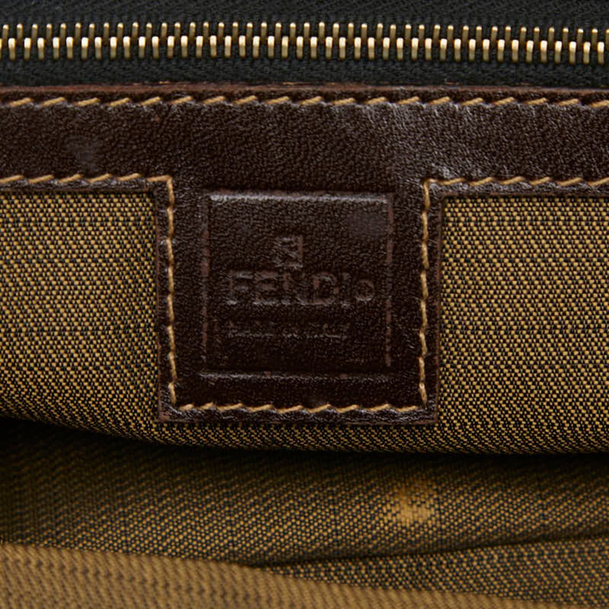 Fendi Fendi Zucca handbag in brown and black canvas leather for women. Size ONE SIZE - 12 Thumbnail