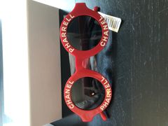 Chanel // X Pharrell 2019 Red & Black Gold Plated Circle Sunglasses – VSP  Consignment