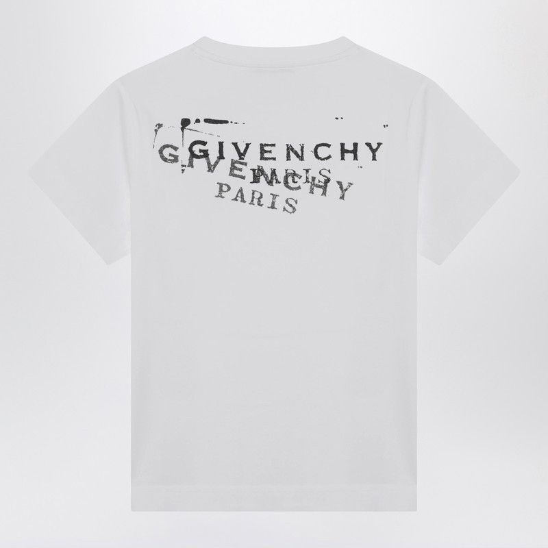 Givenchy Givenchy White Cotton T-Shirt With Logo Print Size US M / EU 48-50 / 2 - 2 Thumbnail