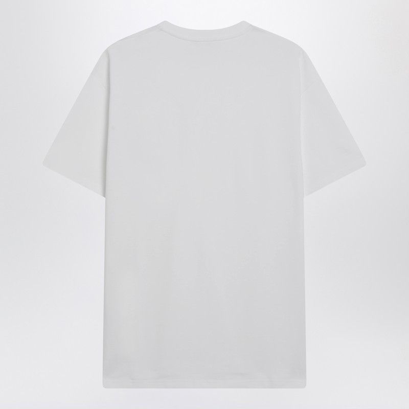Givenchy Givenchy White Cotton And Silk T-Shirt With Jacquard Logo Size US L / EU 52-54 / 3 - 2 Thumbnail