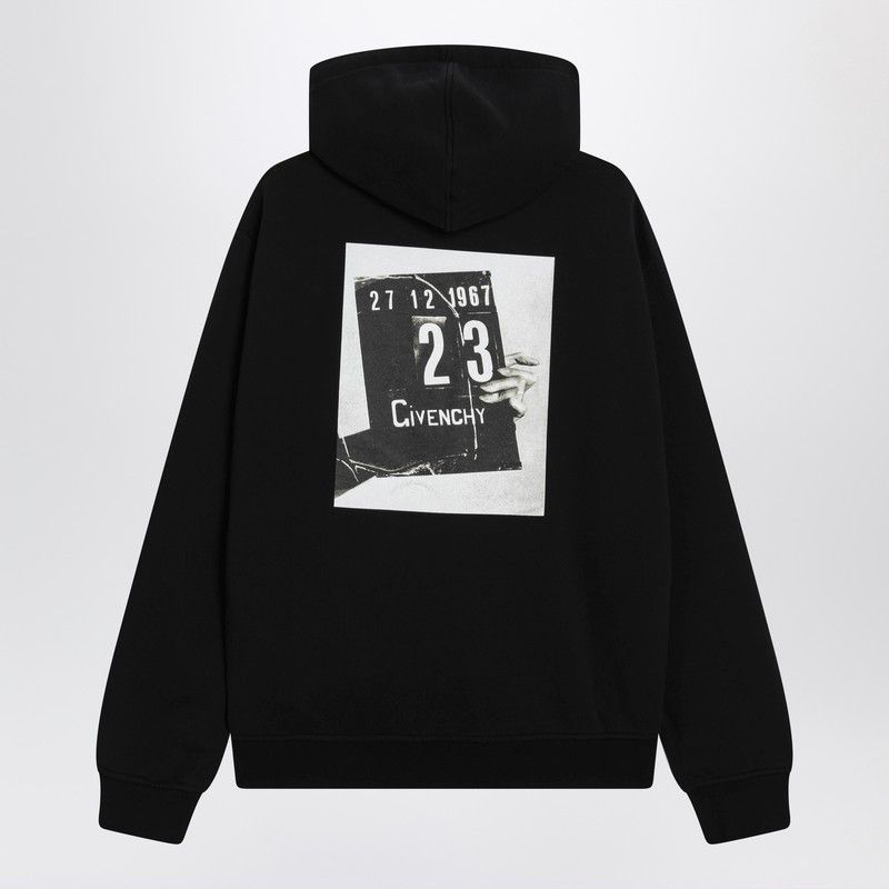 Givenchy Givenchy Black Couture Seam Sweatshirt With Clapperboard Print Size US L / EU 52-54 / 3 - 2 Thumbnail