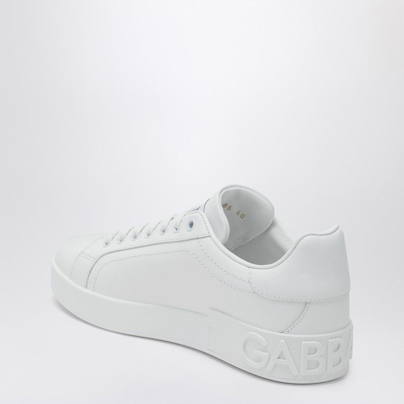 Dolce & Gabbana Dolce&Gabbana White Portofino Sneakers In Leather Size US 6 / IT 36 - 2 Thumbnail