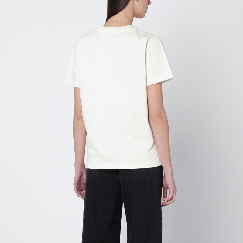 A.P.C. A.P.C. T-Shirt With Crew Neck In Ecru With Logo Size M / US 6-8 / IT 42-44 - 2 Thumbnail