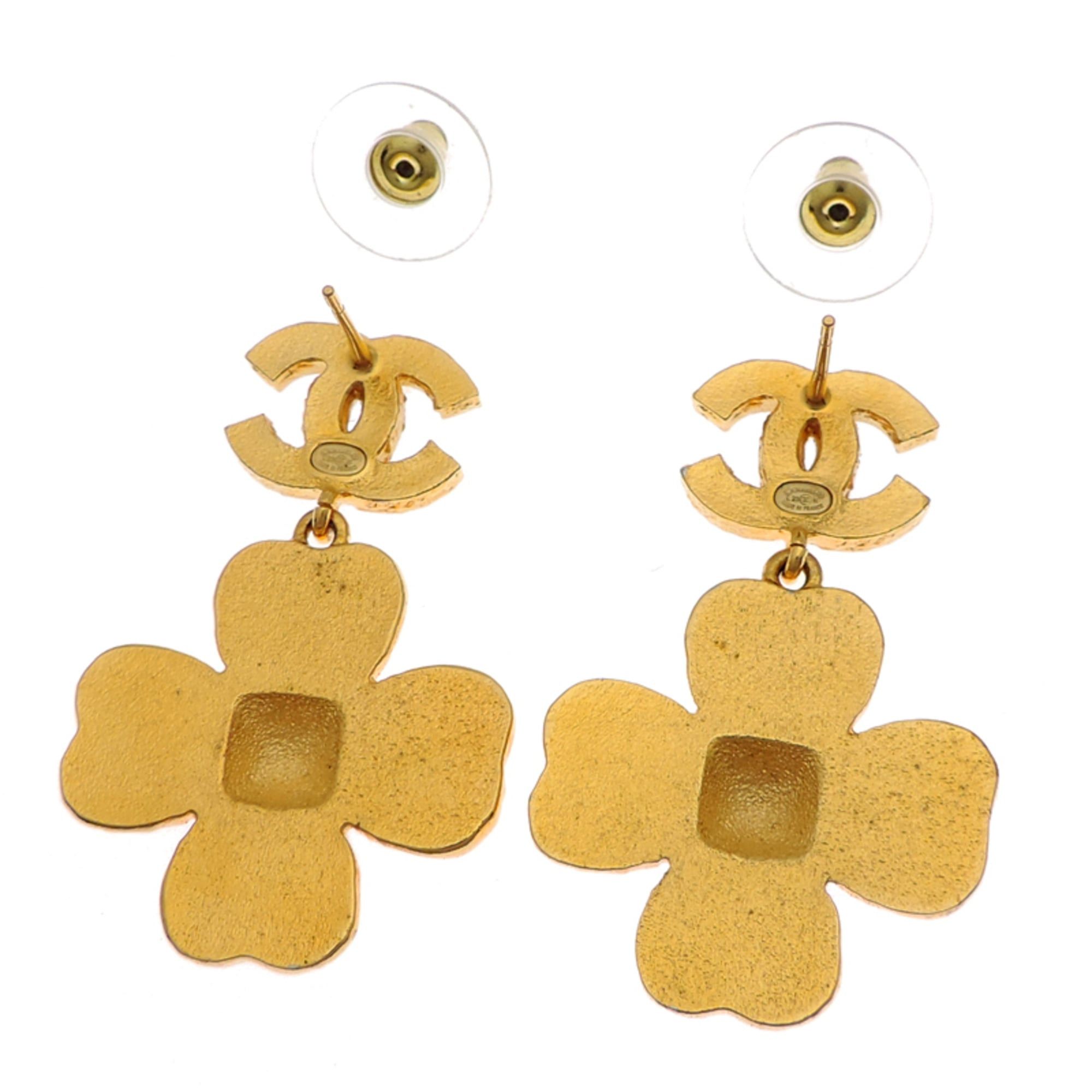 Chanel Chanel Coco Mark Flower Women's Earrings ABC244 Black Size ONE SIZE - 4 Thumbnail